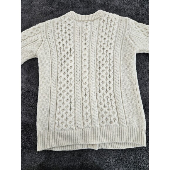 Inis Crafts Chunky Cable Knit Button Front Cardigan Sweater Women's M 100%... - Picture 8 of 10